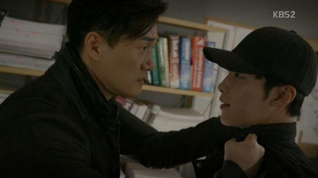 Kang-woo threatening Min-joon