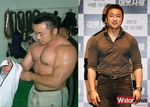 Ma Dong-seok's body builder body before 30kg loss @ HanCinem