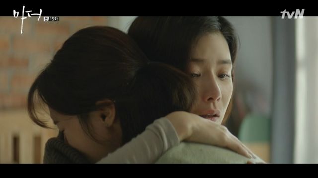 Soo-jin hugging a shaken Hyeon-jin
